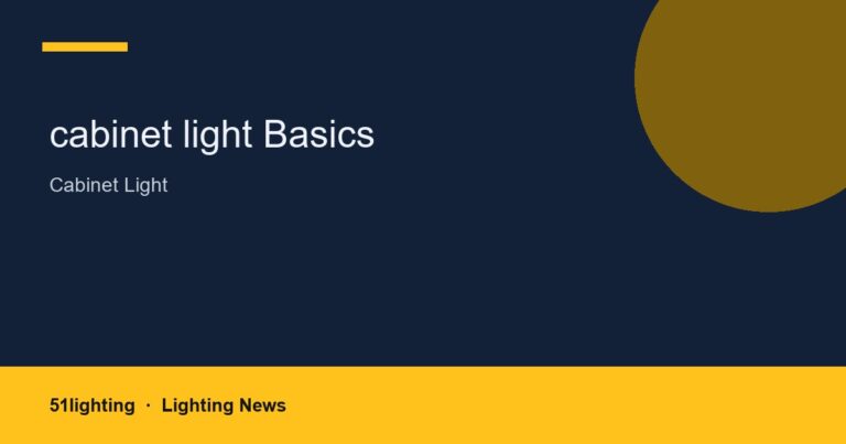 cabinet light Basics