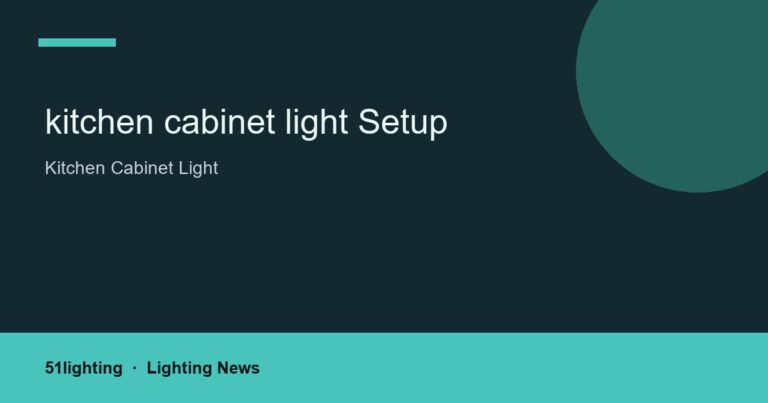 kitchen cabinet light Setup