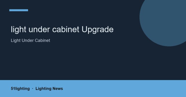 light under cabinet Upgrade