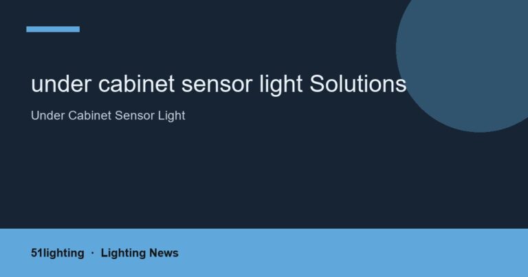 under cabinet sensor light Solutions