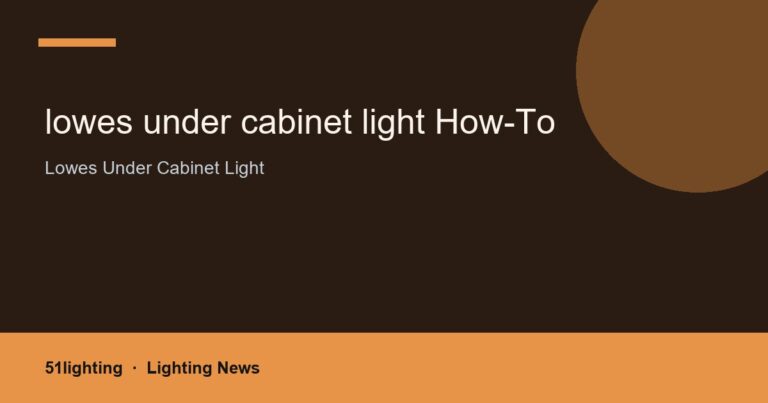lowes under cabinet light How-To
