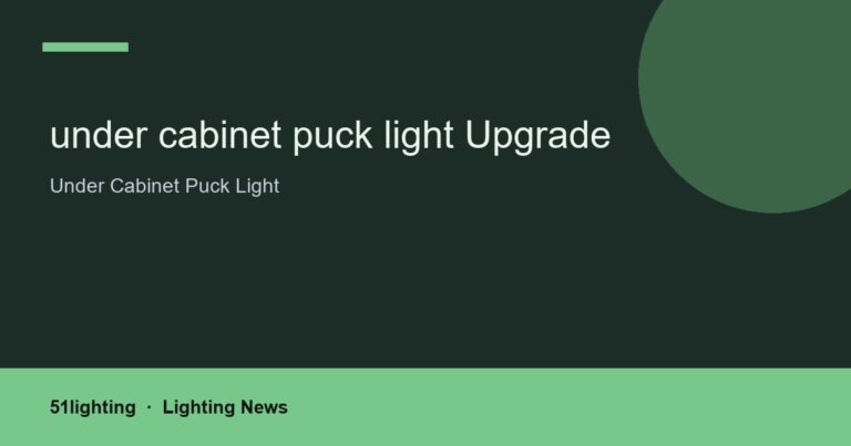 under cabinet puck light Upgrade