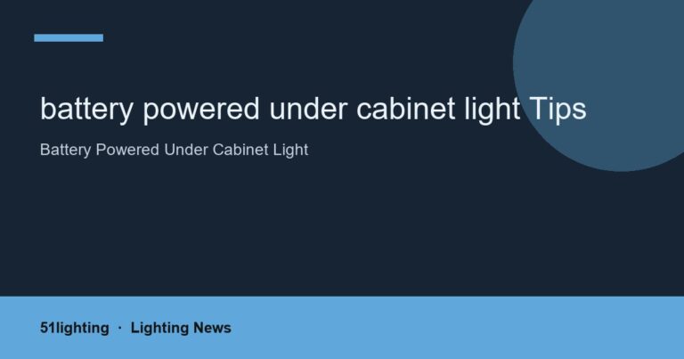 battery powered under cabinet light Tips