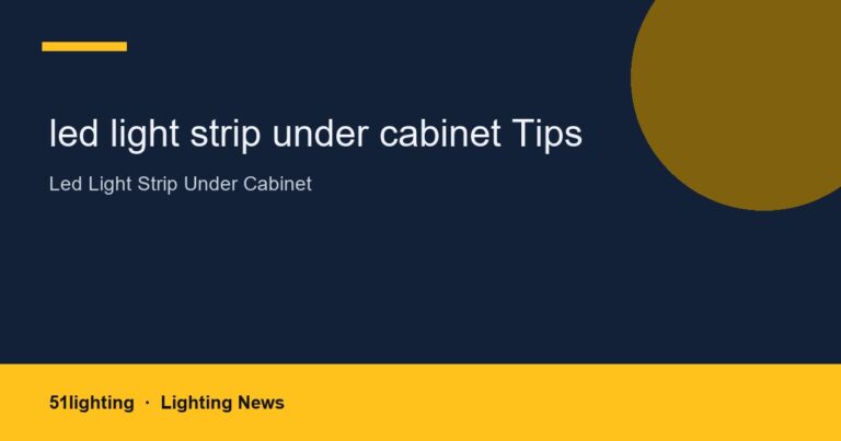 led light strip under cabinet Tips