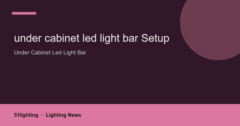 under cabinet led light bar Setup