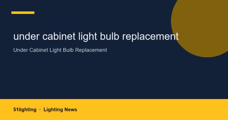 under cabinet light bulb replacement