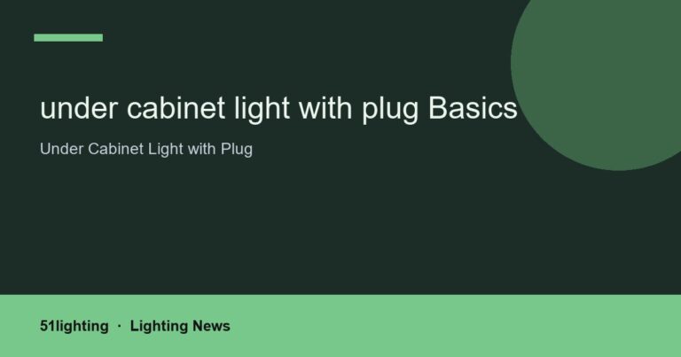 under cabinet light with plug Basics