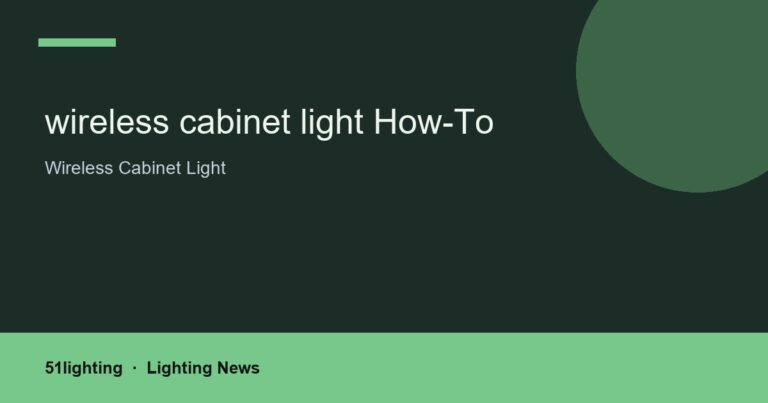 wireless cabinet light How-To