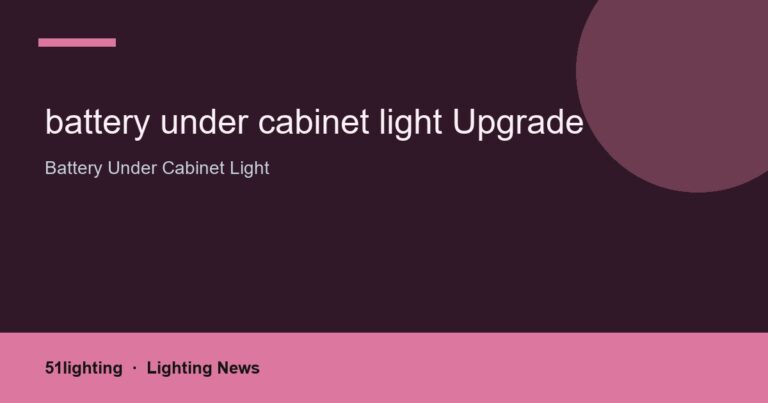battery under cabinet light Upgrade