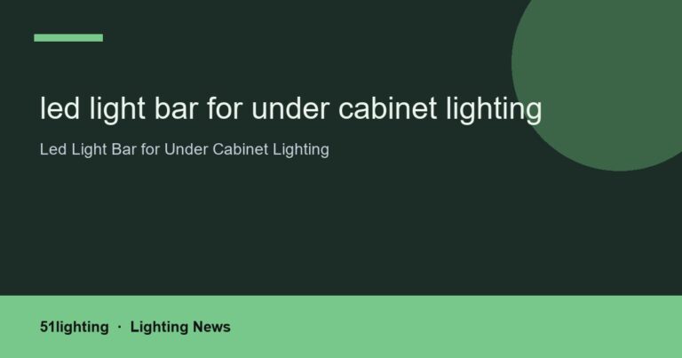 led light bar for under cabinet lighting