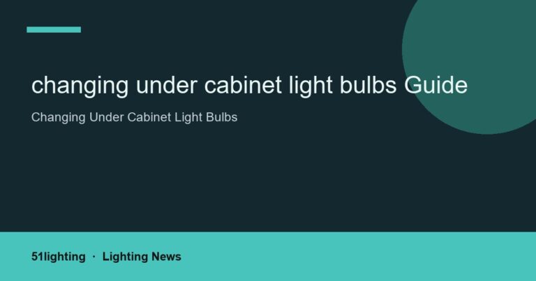 changing under cabinet light bulbs Guide