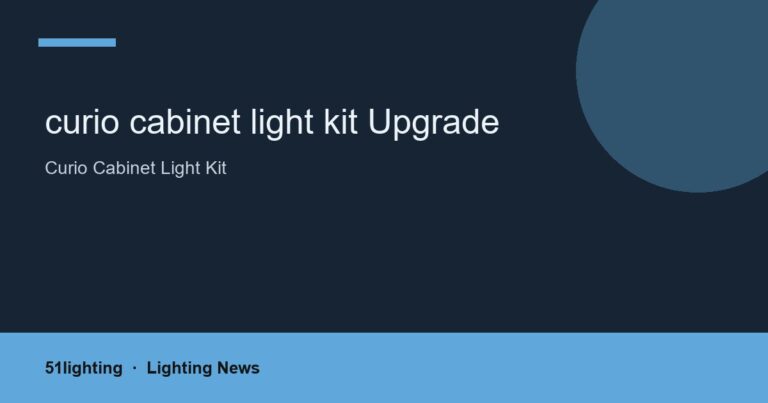 curio cabinet light kit Upgrade