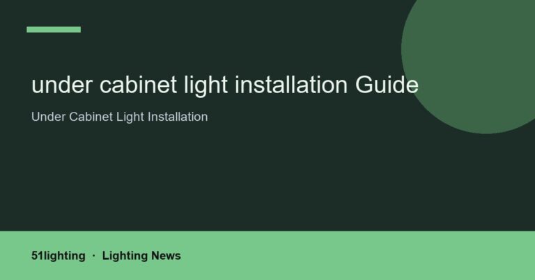 under cabinet light installation Guide