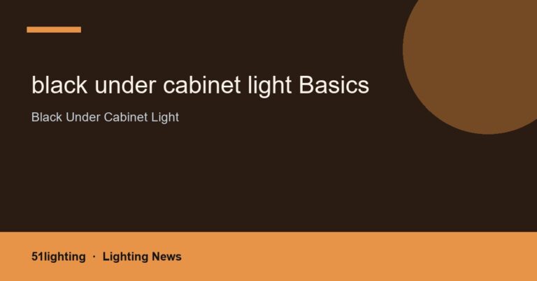 black under cabinet light Basics