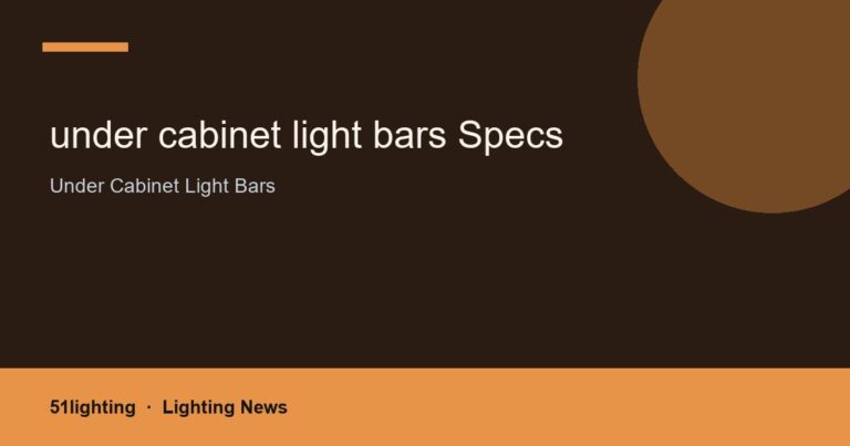 under cabinet light bars Specs