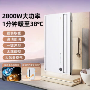 Dual-Motor Wind-Heating Bathroom Heater with Exhaust Fan and Night Display Remote