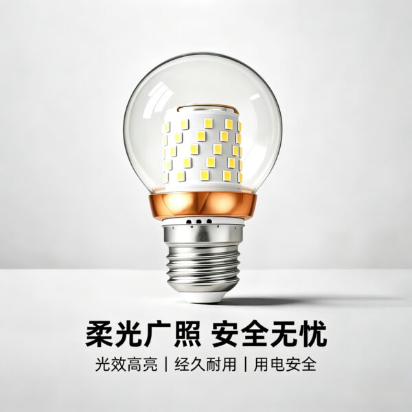 24V Safety Low-Voltage LED Bulb, DC E27, for Outdoor Courtyard Use