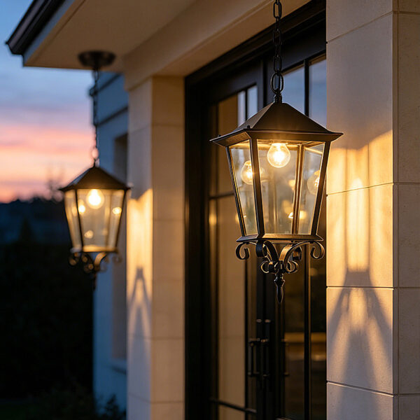 European Outdoor Waterproof Pendant Light for Pavilion, Courtyard and Villa Entrance