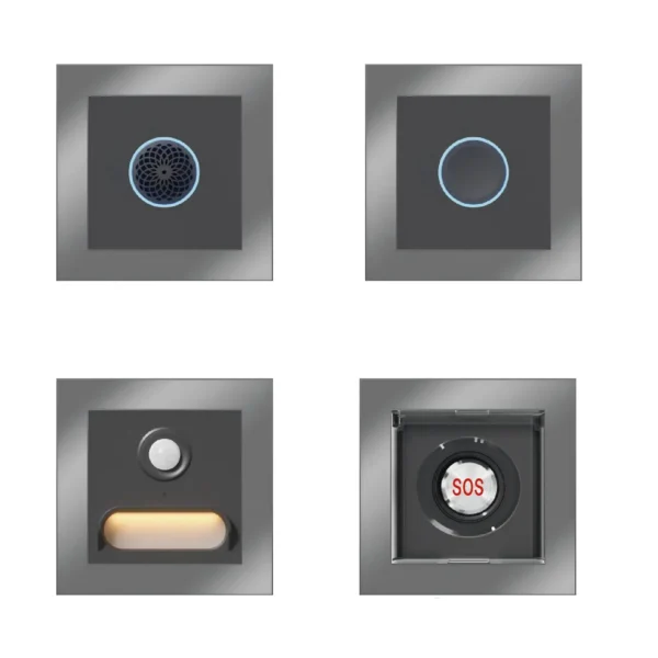 Hospital Laboratory Entrance Exit Control Automatic Door Induction Foot Pedal Switch Motion Sensor Aluminum Durable