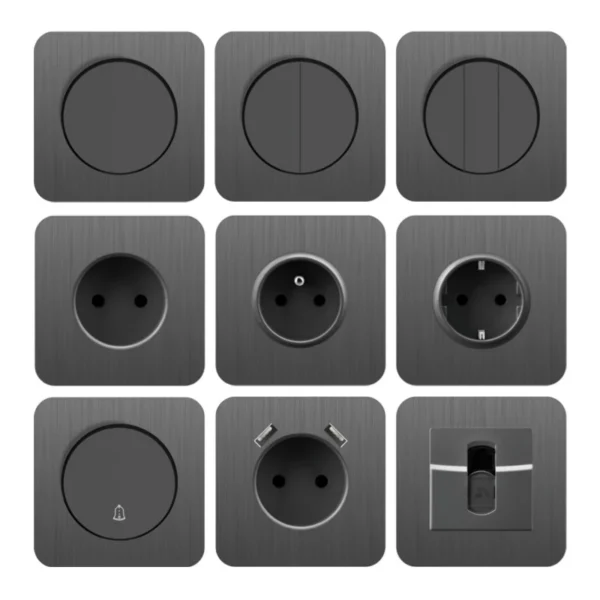 16A 250V Triple Germany EU Standard Durable Home Wall Dual Plug Charge Socket with 2 USB-A and 2 USB-C Ports IP20