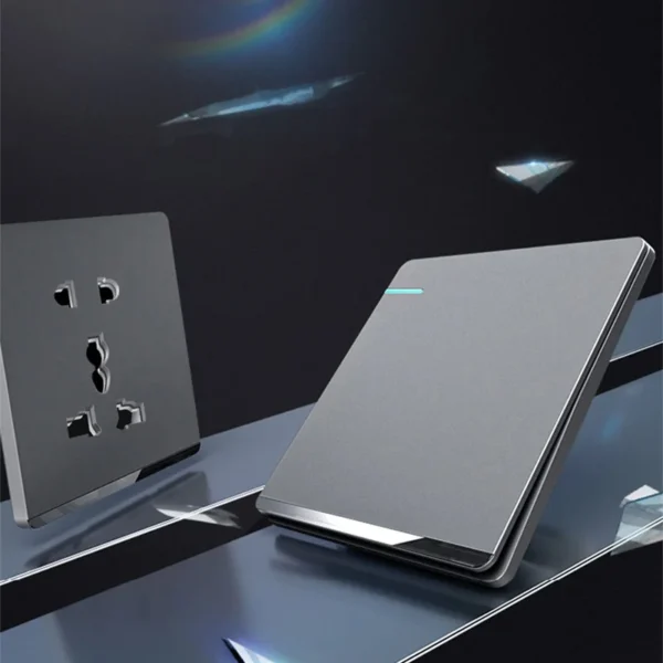 Arc Design PC Ultra-thin Rounded Border Wall Switch Hotel 4 Gang 3-Way Smart Life Acrylic Decorative Strip