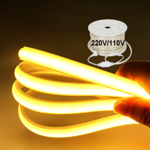 High Voltage Led Strip 110v Led Strip IP65 Waterproof Cob Led Strip 220v 3000K 4000K 6000K for Outdoor Lighting