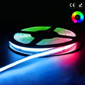 High Luminance 12V 24V Flexible RGB COB LED Strip 576 Chips Smart Led Strip Lights for Decorations