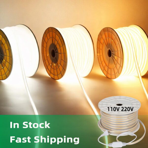 Wholesale COB 110V 220V IP65 3000k 4000k 6000k Cob Led Strip Outdoor IP65 Flexible Cob Led Light Strip 110V Tira De Luz Led