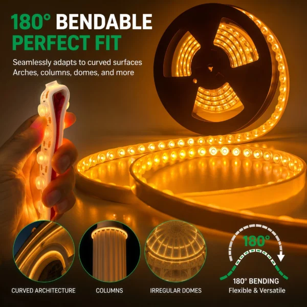 24V Waterproof Flexible Wall Washer LED Strip High CRI 90 IP65 Waterproof for Building Facade Project and Outdoor Lighting