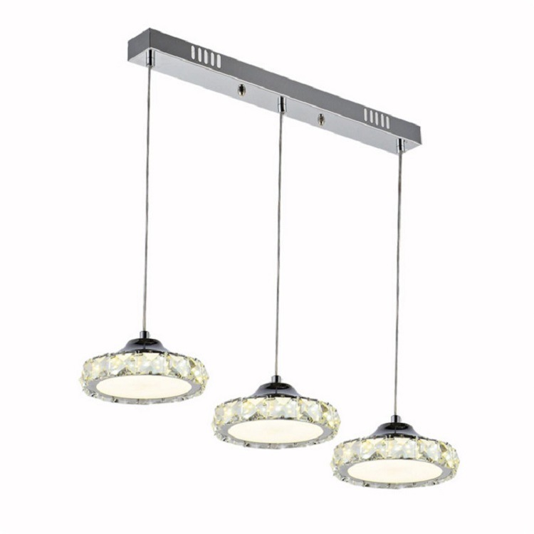 K9 Crystal Circular Modern Ceiling LED Light Kitchen Bar Pendant Lamp Lighting