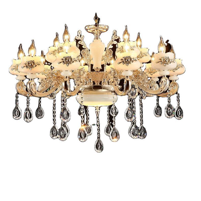 European Creative Zinc Alloy Chandelier Glass Pendant Lighting for Room