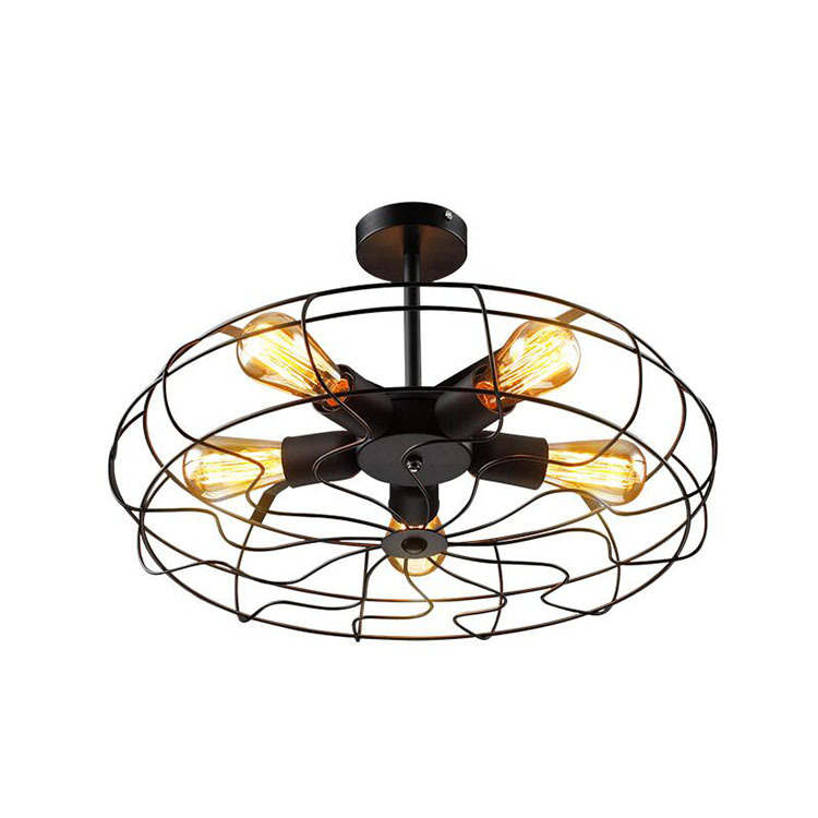 Industrial Vintage Metal Fan Steampunk Ceiling Light