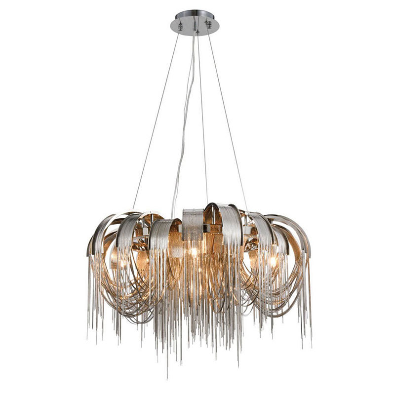 Aluminum Chain Tassels Lobby Living Room Chandelier
