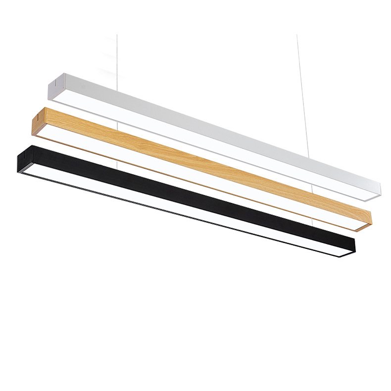 Office Shopping Mall Ceiling Led Splicing Line Gym Strip Lights Square Pass Classroom Chandelier Indoor Pendant Lighting Lamp