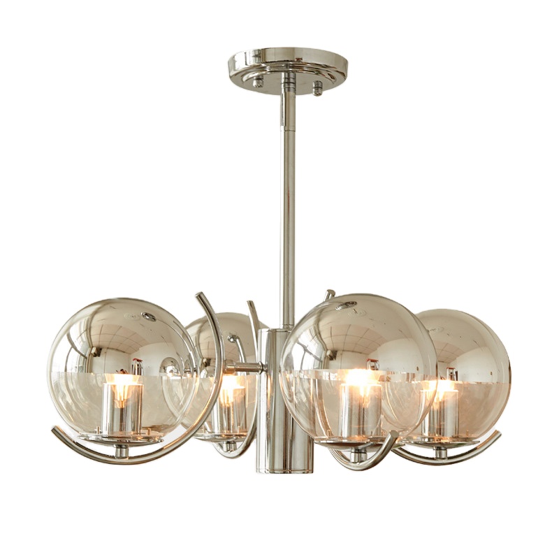Modern Dining Room Living Room Kitchen Chandelier Glass Ball Led Hanging Lamp Pendant Lights Crystal Switch Control 110V~240V 15