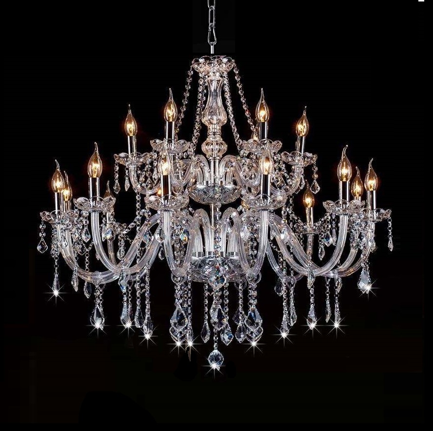 18 Arms E14 E12 LED Candle Bulbs Crystal Chandeliers Lights