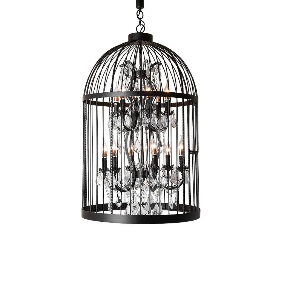 Antler Industrial  Birdcage Art Crystal Design Chandelier