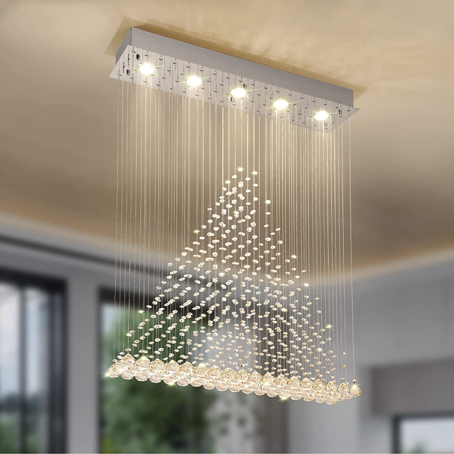 Raindrop K9 Crystal Modern Chandelier for Home