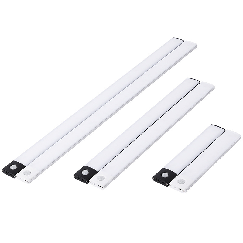 Spot Goods  Factory Price Human Body Induction Magnetic Usb Rechargeable Multi-Color Led Lights Kitchen Under Cabinet Lighting