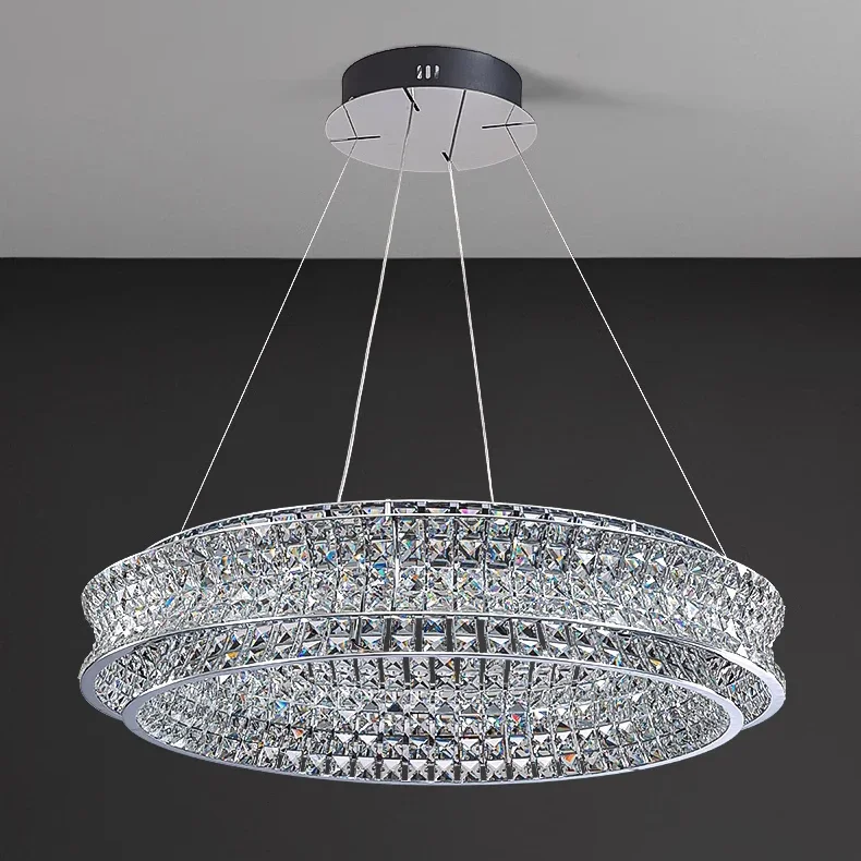 Big Round Living French Hotel Decorative Pendant and & Chandeliers Fixtures Decoration Classic Crystal Chandelier