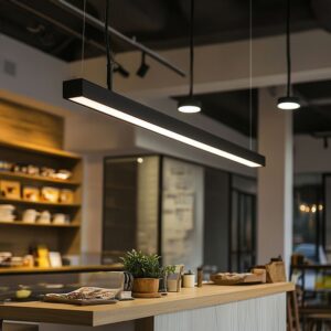 Linear Pendant Lighting 28W Aluminum Pendant Flood Lamp Modern Embedded 3ft 4ft 5ft LED Tube Light Fixture