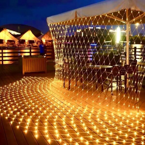 IP67 LED Outdoor Fairy Net Light Decorative Light Wedding Party Courtyard Mesh String Light Wedding Decoration Party Decoration