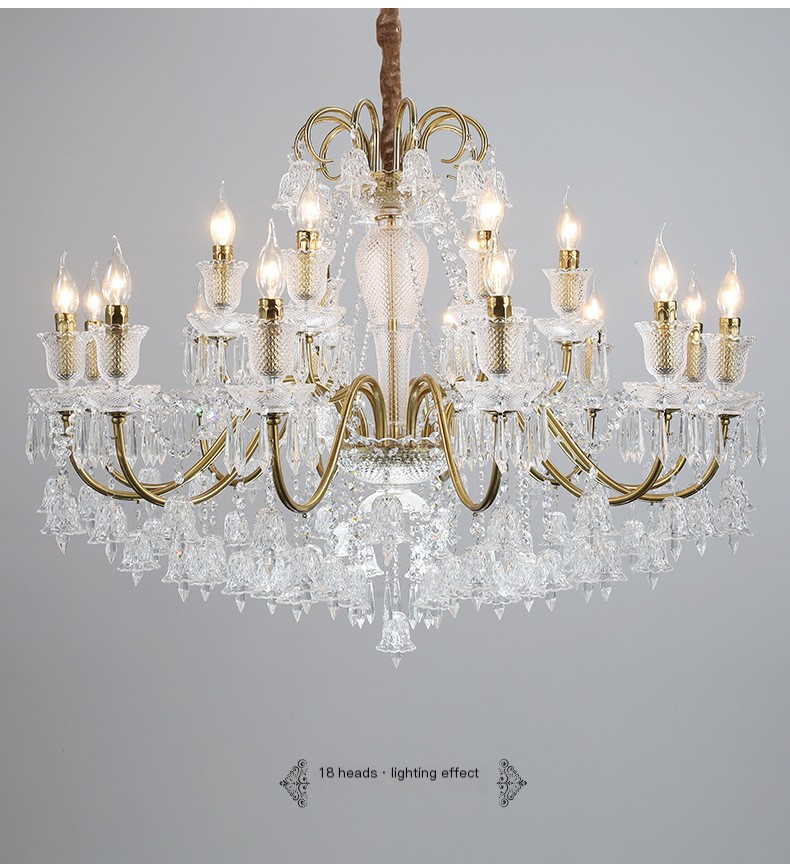Custom European Living Room Hotel Lobby Lighting Luxury Maria Theresa Chandelier Glass Traditional Crystal Chandeliers
