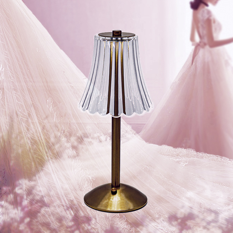 Luxury Cordless Rechargeable LED Table Lamp With Dimmable Touch Control for Restaurant  Hotel Table Light