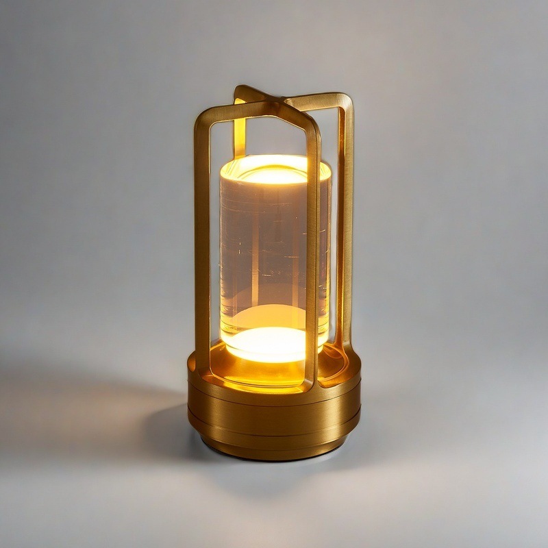 Crystal Retro Table Lamp Bedroom Bedside Lamp Light Luxury Atmosphere Table Lamp Rechargeable Night Light