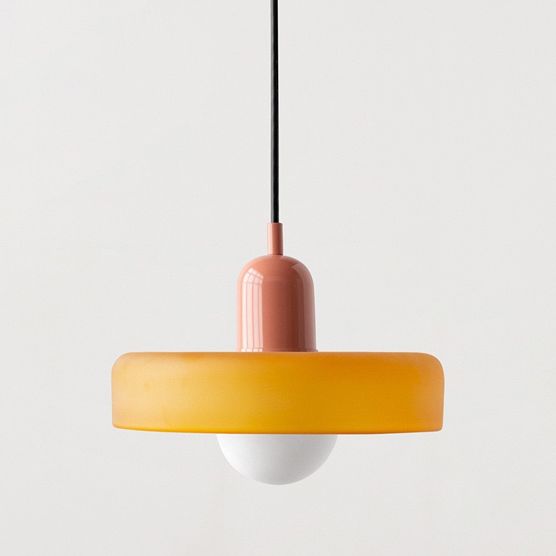 Orange Glass Shade Farmhouse Chandelier Entryway Dining Room  Kitchen Island Foyer Vintage Single Hanging Pendant Lighting Lamp