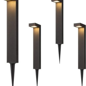 Outdoor Aluminum Integrated LED Lawn Lights Low Voltage Metal Pathway Lighting