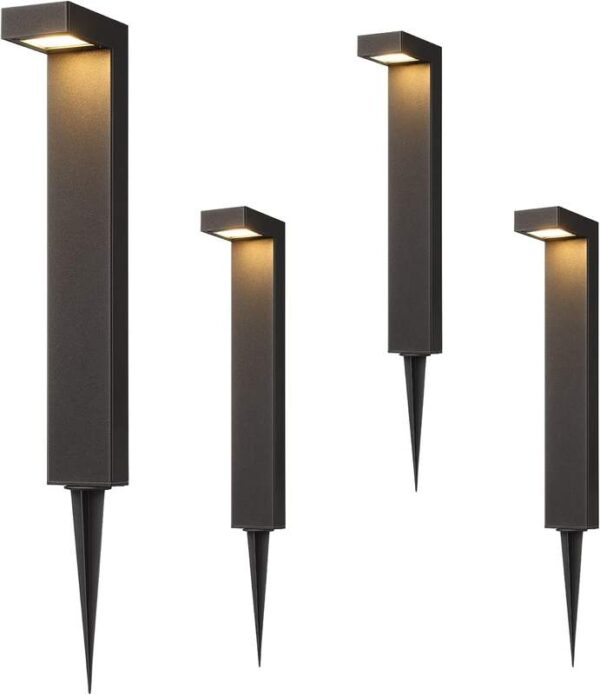 Outdoor Aluminum Integrated LED Lawn Lights Low Voltage Metal Pathway Lighting