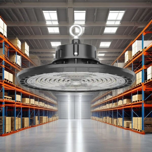 IP65 150lm/W 3CCT 3 Power Beam Angle Adjustable CRI80 5-Year Warranty UFO LED High Bay Light Factory Warehouse Lighting