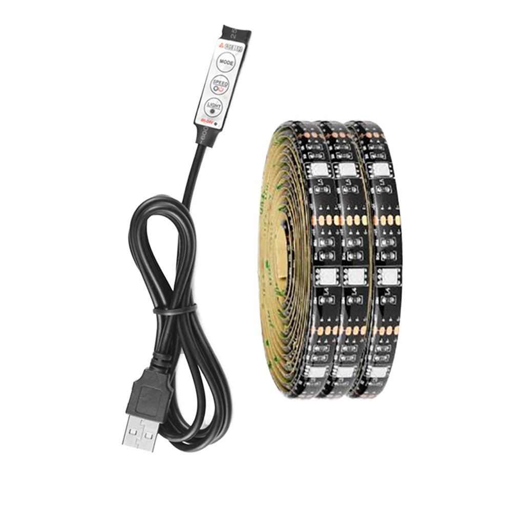 Super Bright 5050 RGB LED Strip IP65 Waterproof USB 5V TV PC Background Remote Control Dynamic Decoration Light Strip
